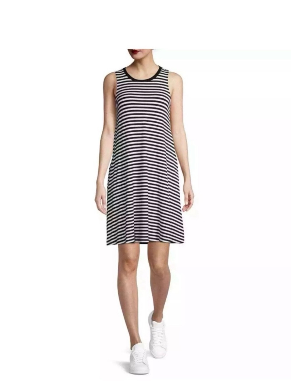 Time And Tru sleeveless stripe Tshirt dress XL